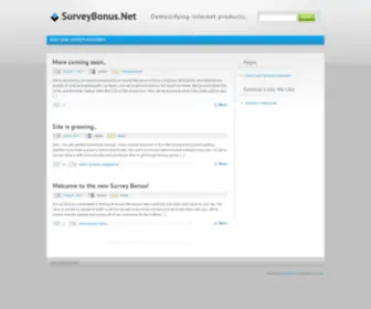 Surveybonus.net(Demystifying internet products) Screenshot