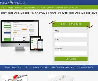 Surveyexpression.com(Free online survey software and questionnaire tool) Screenshot