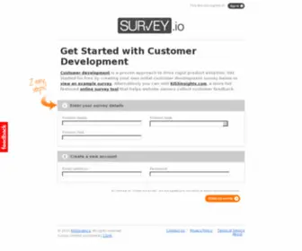 Survey.io(Customer Development Survey) Screenshot