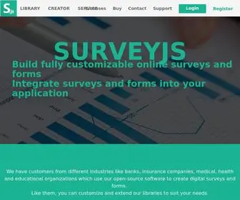 Surveyjs.io(Open-source JavaScript form builder libraries) Screenshot