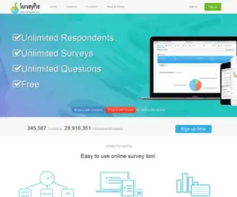 Surveypie.com(Online questionnaire) Screenshot