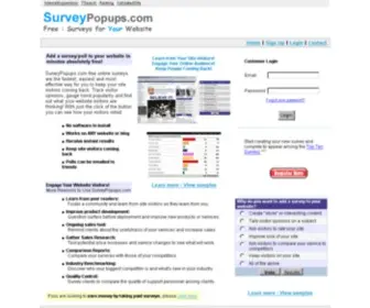 Surveypopups.com(Free Website Survey Polls) Screenshot