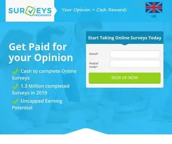 Surveys4Rewards.co.uk(Your Opinion = Cash Rewards) Screenshot