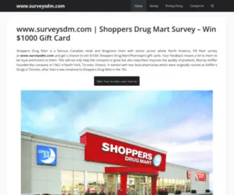 Surveysdm.shop(Shoppers Drug Mart Survey) Screenshot