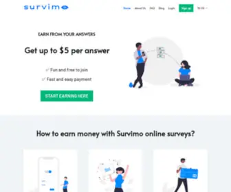 Survimo.com(Earn Money Easy By Answering Surveys) Screenshot