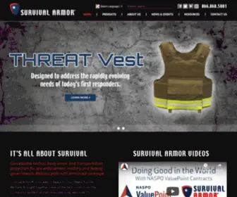 Survivalarmor.com(Concealable Tactical Body Armor) Screenshot