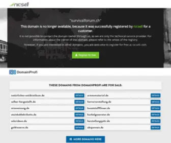 Survivalforum.ch(This domain has been registered for a customer by nicsell) Screenshot