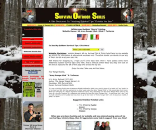 Survivaloutdoorskills.com(US Army Ranger Rick Presents Survival Outdoor Skills) Screenshot
