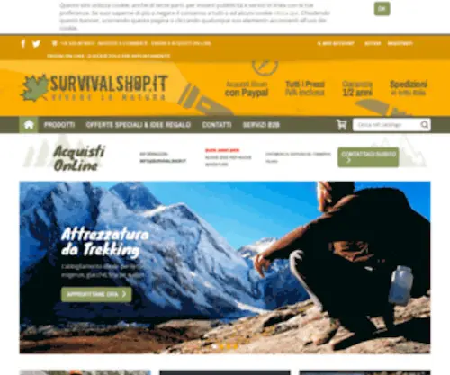 Survivalshop.it(Vendita online accessori trekking) Screenshot