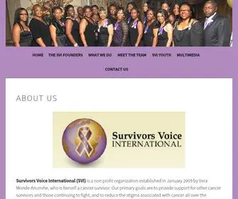 Survivorsvi.org(Survivors Voice International) Screenshot