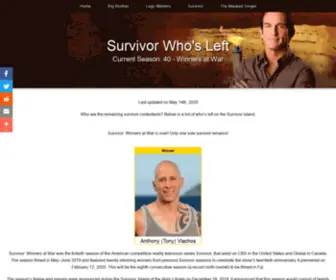 Survivorwhosleft.com(Current Season) Screenshot