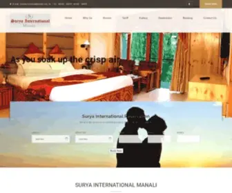 Suryainternationalmanali.com(Surya International Manali) Screenshot