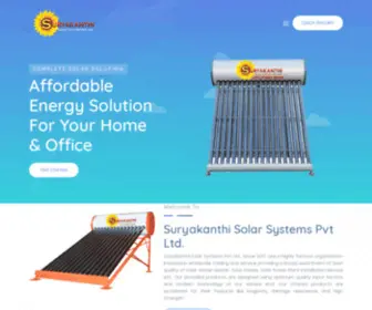 Suryakanthi.net(Suryakanthi Solar Systems Pvt Ltd) Screenshot