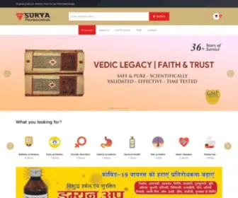 Suryapharma.in(Buy Online herbal and Ayurvedic products in India) Screenshot