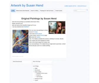 Susanhend.com(Dubbo based artist) Screenshot