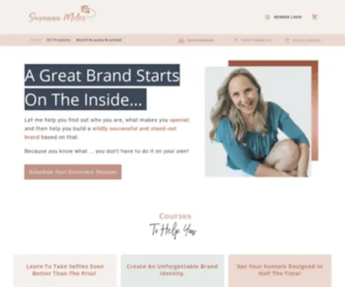 Susannamiles.com(Online Marketing and Branding For Coaches) Screenshot