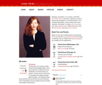 Susanorlean.com(Author Website) Screenshot