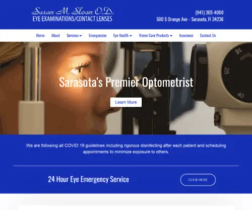 Susansloaneyecaresarasota.com(Eye Doctors) Screenshot