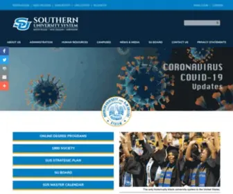 Sus.edu(The Southern University and A&M College System) Screenshot