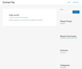 Sushantraj.com(Sushant Raj) Screenshot