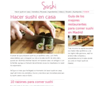 Sushi.com.es(Recetas, ingredientes, variedades, historia) Screenshot