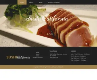 Sushicalifornia.ca(Sushi California) Screenshot