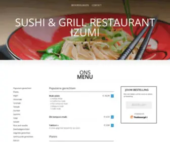 Sushigrillrestaurantizumi-Zandvoort.nl(Sushi & Grill Restaurant Izumi) Screenshot