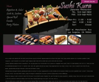 Sushikuralax.com(Sushi Kura in Los Angeles) Screenshot