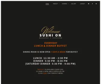 Sushionbuffet.com( Our dining room now opens 7 days a week for Lunch and Dinner Buffet. LUNCH   11:30 am) Screenshot