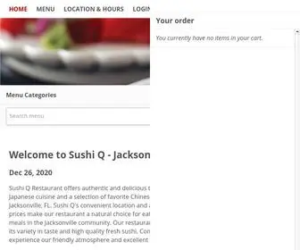 SushiqJax.com(Order Sushi online from Sushi Q) Screenshot