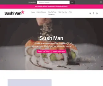 Sushivan.co.uk(Sushi Delivery) Screenshot