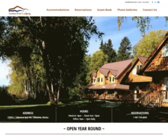 Susitnariverlodge.com(Talkeetna Lodging & Cabin Rentals) Screenshot