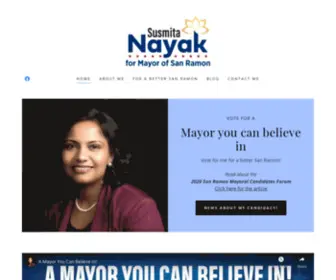 Susmitanayak.org(Susmita Nayak for San Ramon) Screenshot