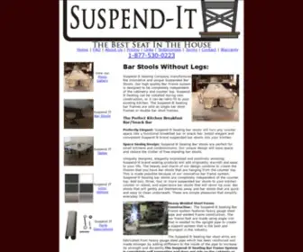 Suspendit.com(Suspend-It Seating Offers legless seating for Kitchens, Bars and Tables) Screenshot