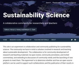 Sustainabilityscience.org(Sustainability Science) Screenshot