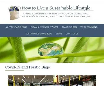 Sustainablebags.net(Sustainable Living Protecting the Environment and Your Health) Screenshot