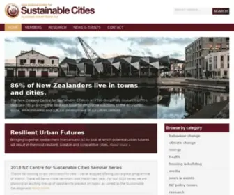 Sustainablecities.org.nz(New Zealand Centre for Sustainable Cities) Screenshot