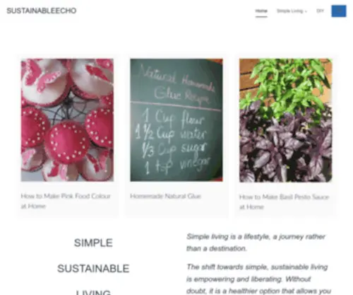 Sustainableecho.com(Simple living) Screenshot