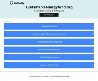 Sustainableenergyfund.org(Sustainableenergyfund) Screenshot