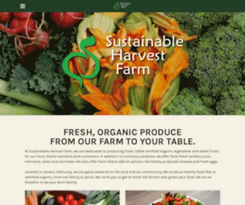 Sustainableharvestfarm.com(Sustainable Harvest Farm) Screenshot