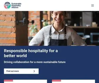 Sustainablehospitalityalliance.org(Advancing responsibility) Screenshot