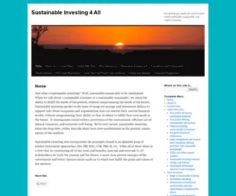 Sustainableinvesting4ALL.com(Just what) Screenshot