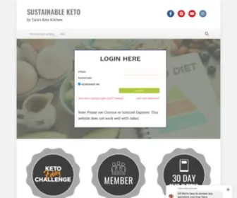 Sustainableketo.com(Sustainable Keto) Screenshot