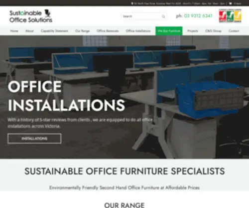 Sustainableofficefurniture.com.au(Quality second hand office furniture) Screenshot