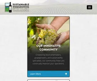 Sustainablewinegrowingbc.ca(Sustainable Winegrowing Program) Screenshot