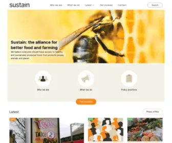 Sustainweb.org(Find out about sustainable food and farming in the UK) Screenshot