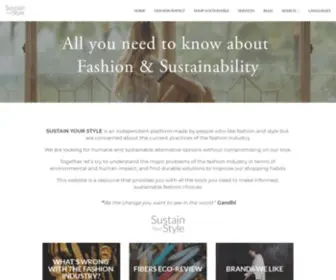 Sustainyourstyle.org(Sustainable Fashion at your fingertips) Screenshot