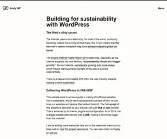 Sustywp.com(Building for sustainability with WordPress) Screenshot