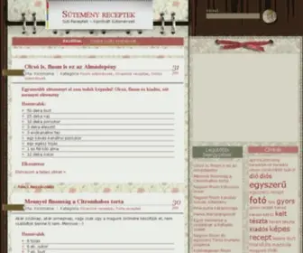 Sutemenyrecept.com(Egyszerű Sütemény Receptek) Screenshot