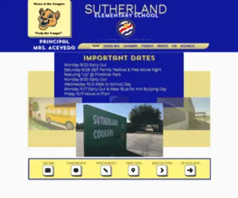 Sutherlandcougars.org(Sutherland Elementary School) Screenshot